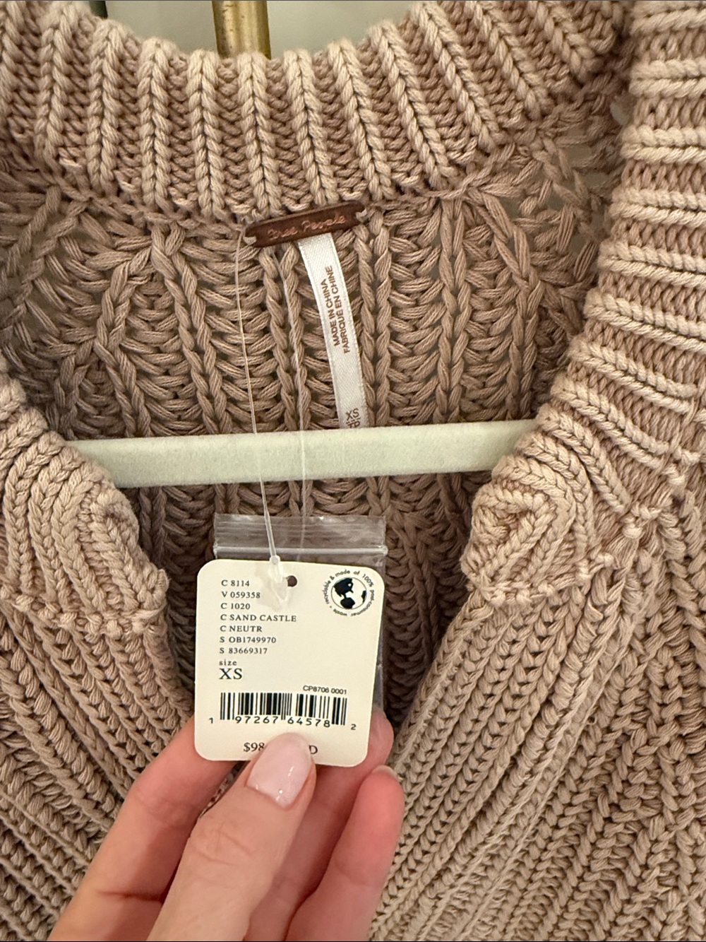 Free People Sweet Nothing Cardi, color sand castle - Picture 5 of 5